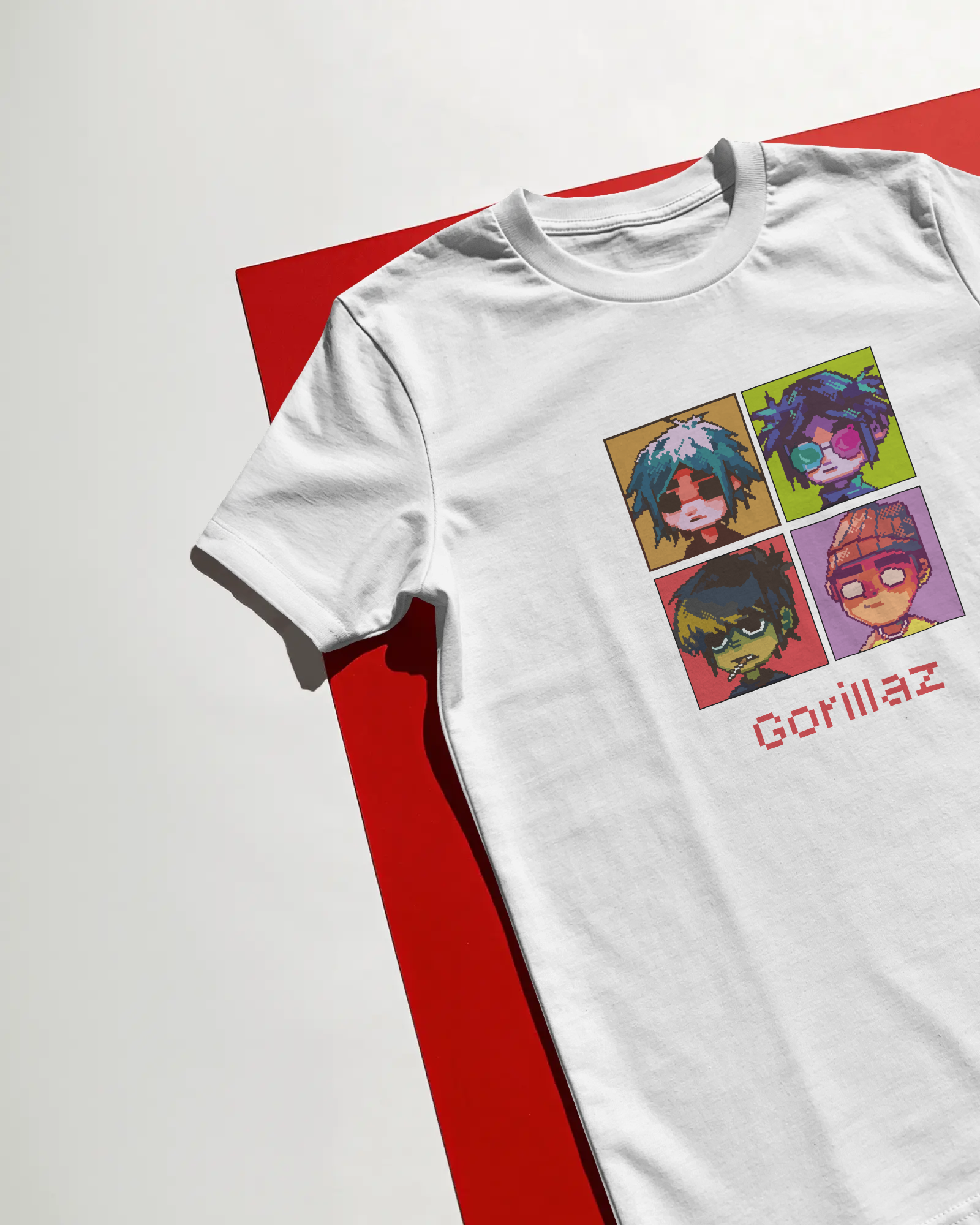 Gorillaz Unisex Beyaz Tişört