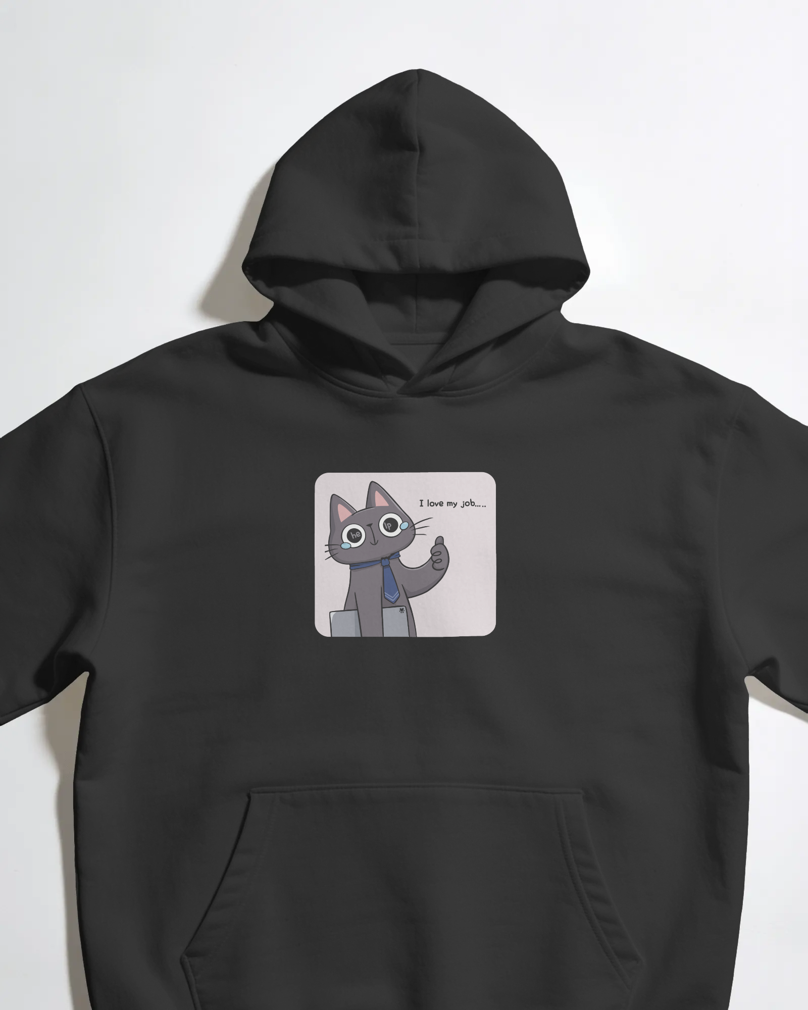 Love My Job Unisex Siyah Kapüşonlu Sweatshirt