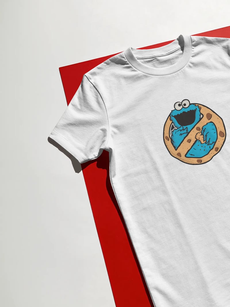 Kurabiye Canavarı Unisex Beyaz Tişört