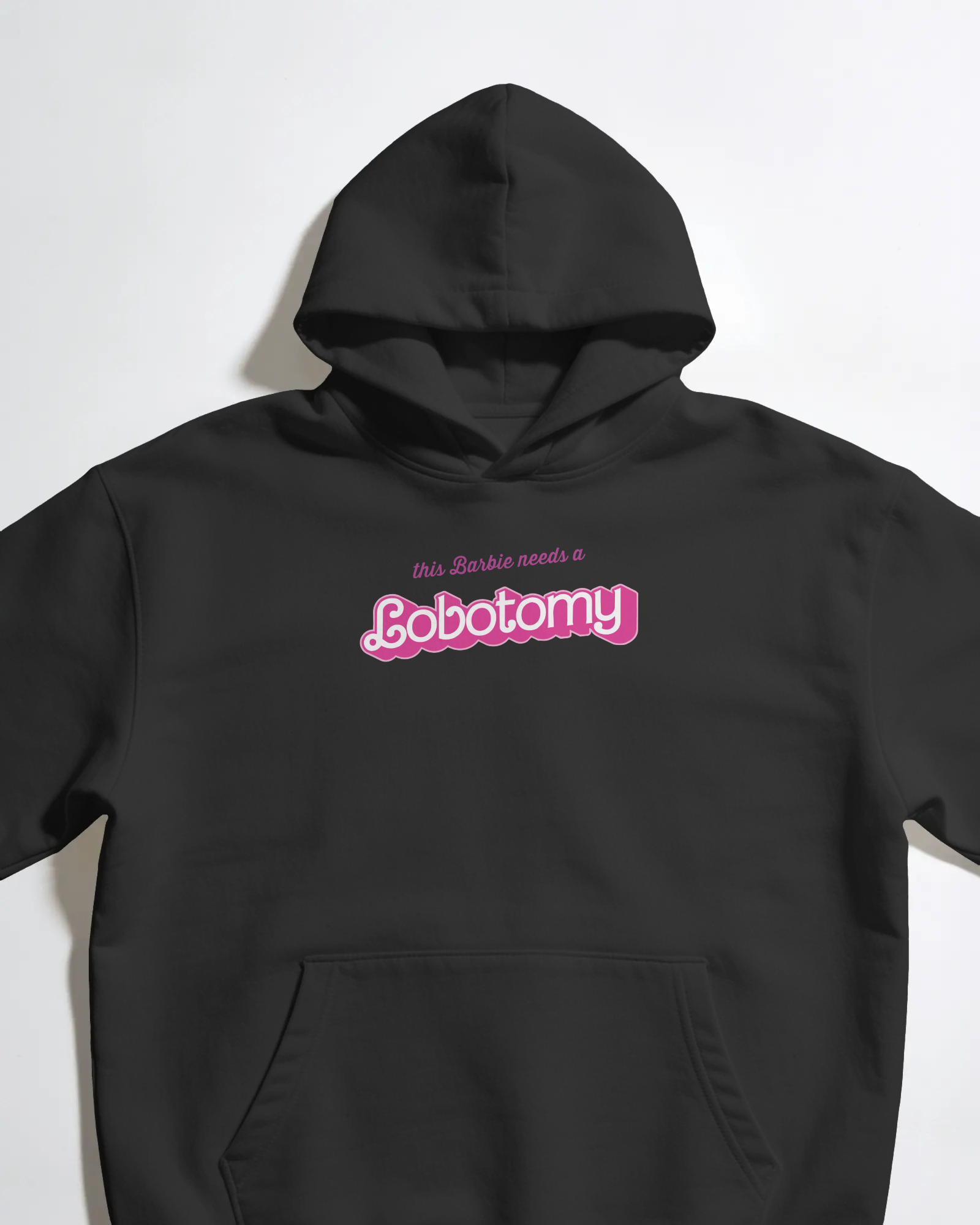 Lobotomy Siyah Kapüşonlu Sweatshirt