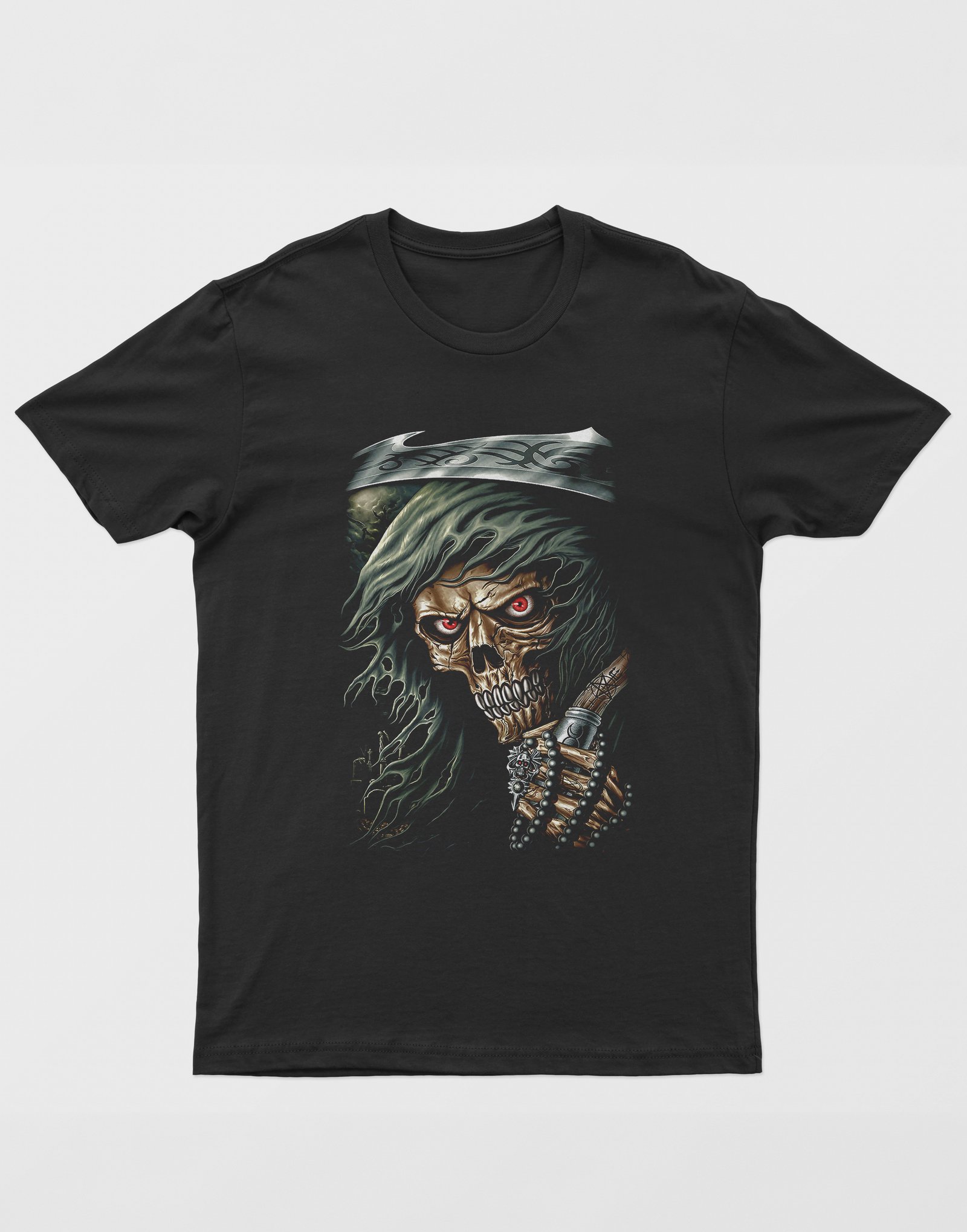 Calavera Dijital Baskı Unisex Tişört