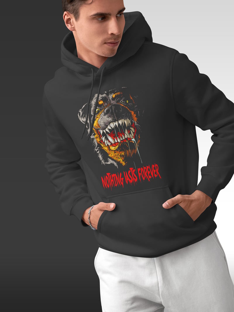 Rottweiler Kapüşonlu Unisex Sweatshirt