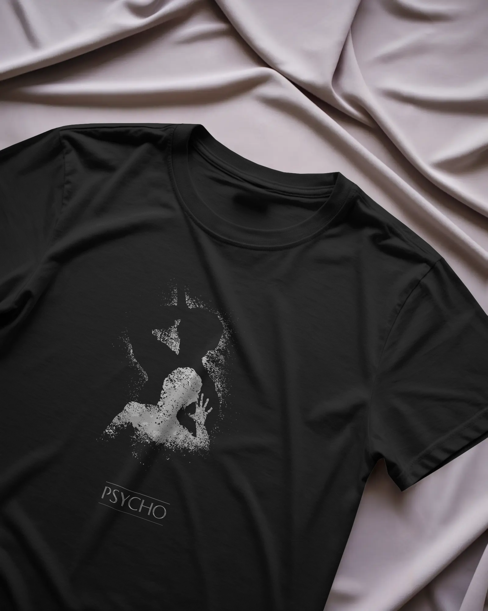 Psycho Siyah Unisex Tişört
