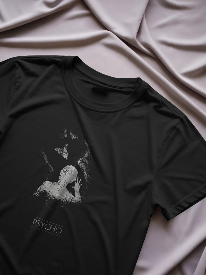 Psycho Siyah Unisex Tişört