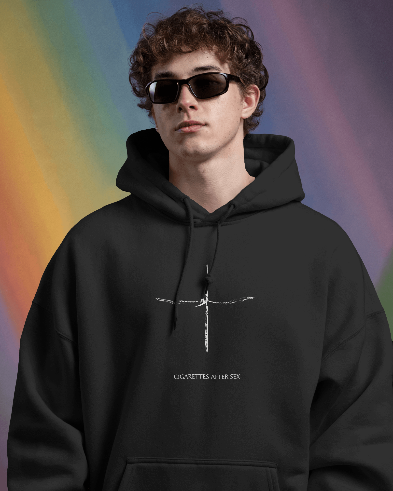 Cigarettes After Sex Siyah Kapüşonlu Sweatshirt