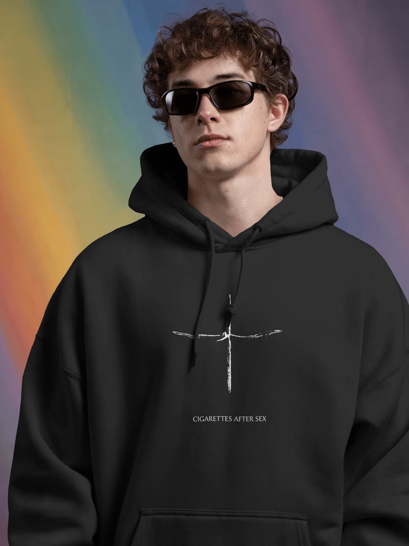 Cigarettes After Sex Siyah Kapüşonlu Sweatshirt