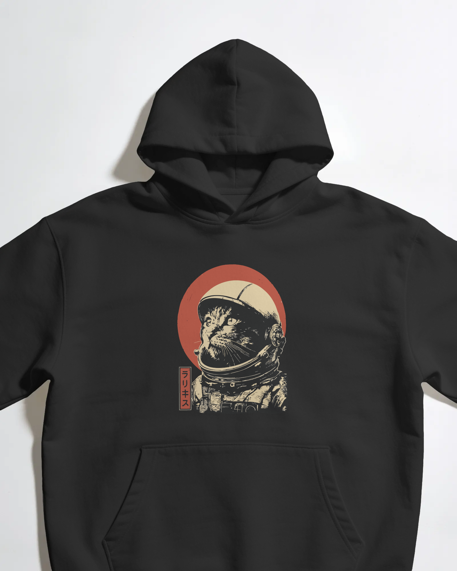 Astronaut Cat Kapüşonlu Sweatshirt