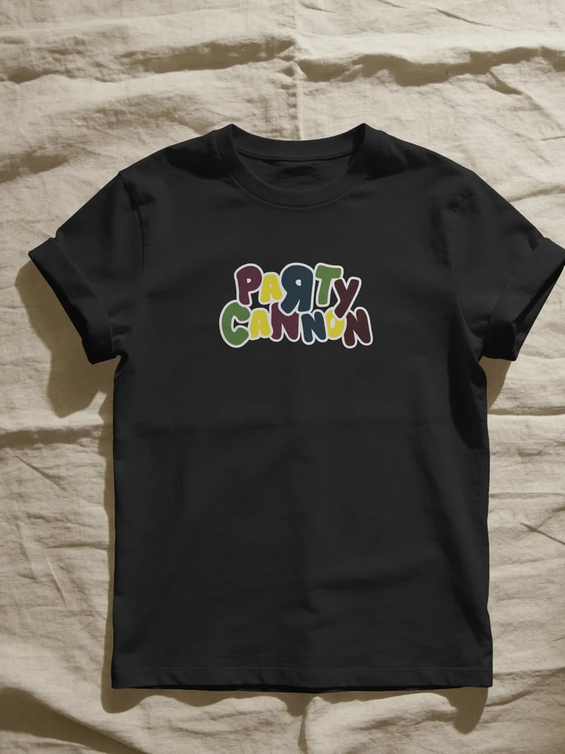 Party Cannon Siyah Tişört