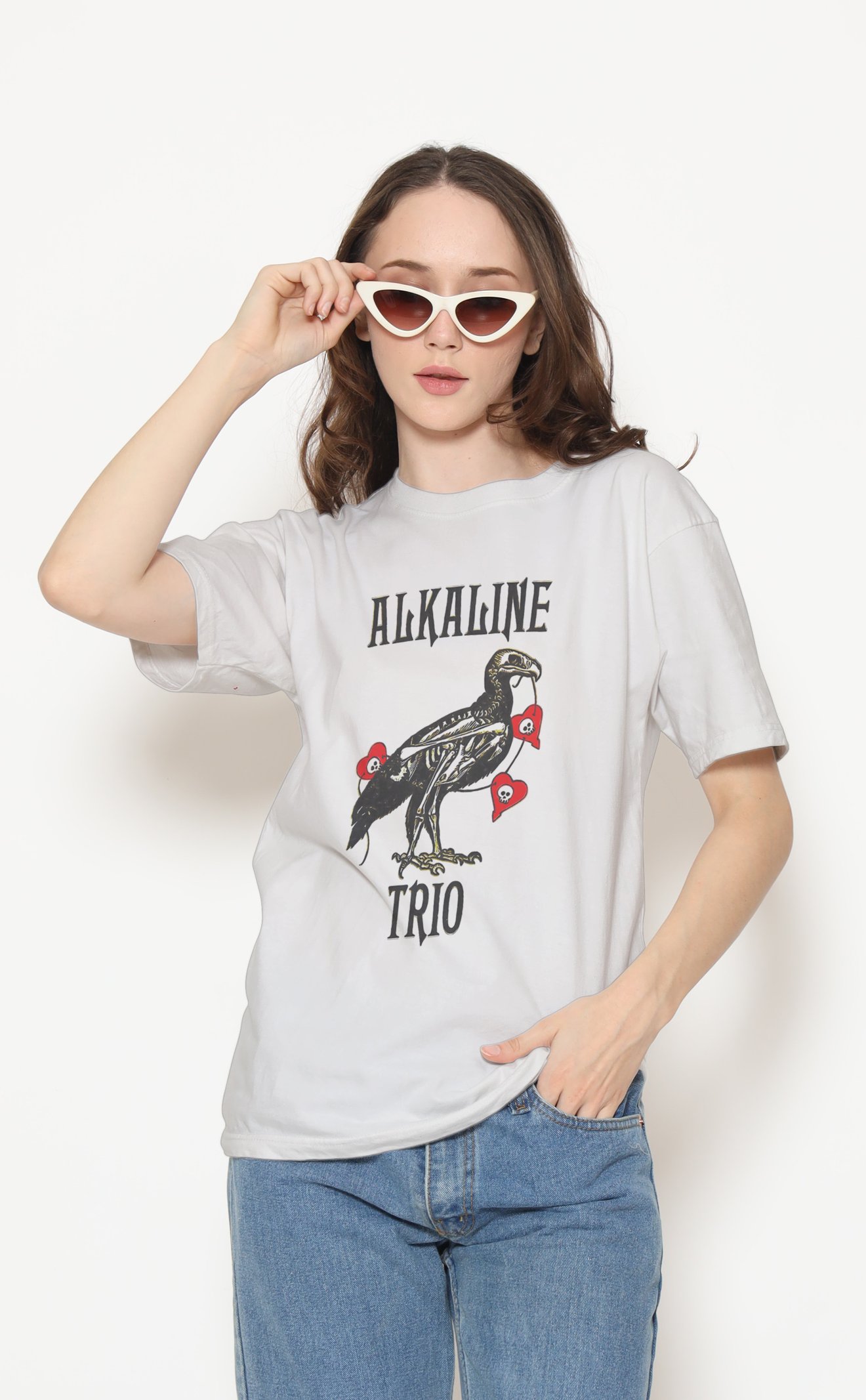 Alkaline Trio Unisex Beyaz Tişört