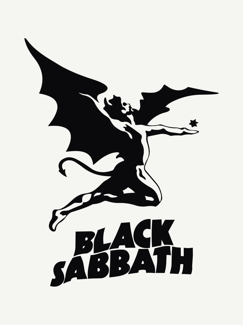 Black Sabbath Kanatlı Şeytan baskısının kendisi, ürün üzerinde değil