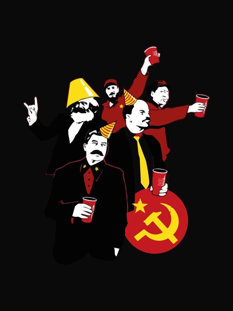 Communist Party baskısının kendisi, ürün üzerinde değil