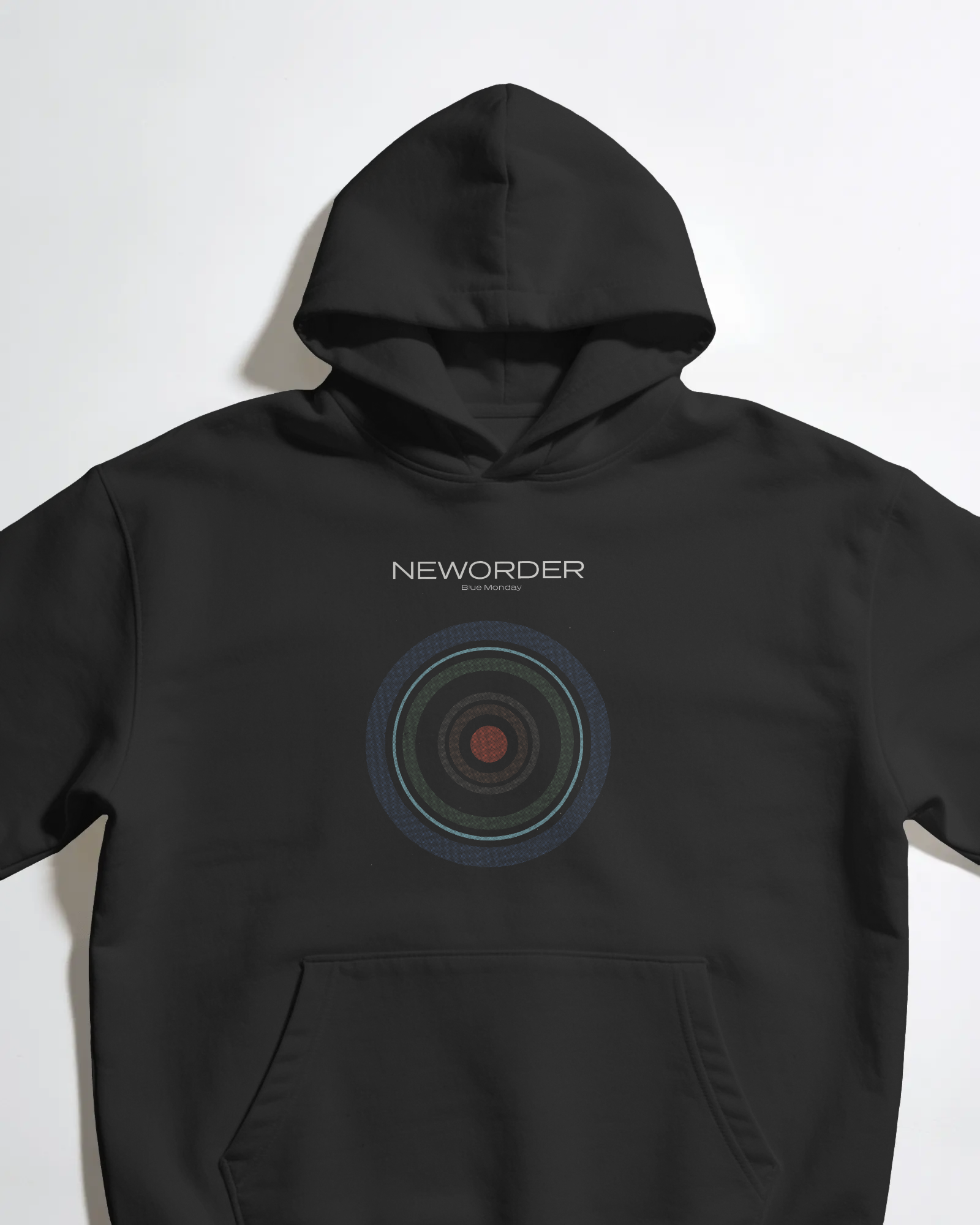 New Order Siyah Kapüşonlu Sweatshirt
