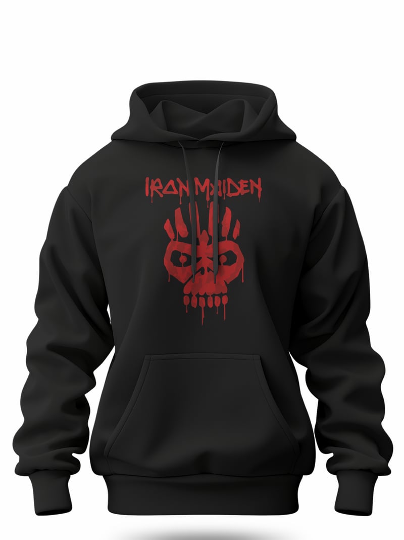 Iron Maiden Kafatası Kapüşonlu Sweatshirt