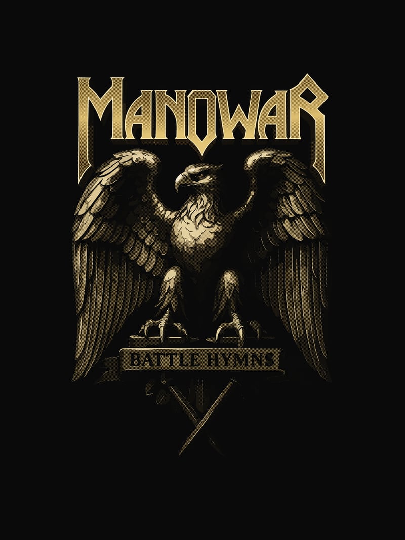 Manowar baskısının kendisi, ürün üzerinde değil