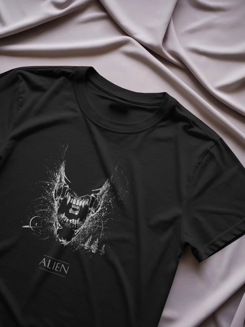 Alien Siyah Unisex Tişört