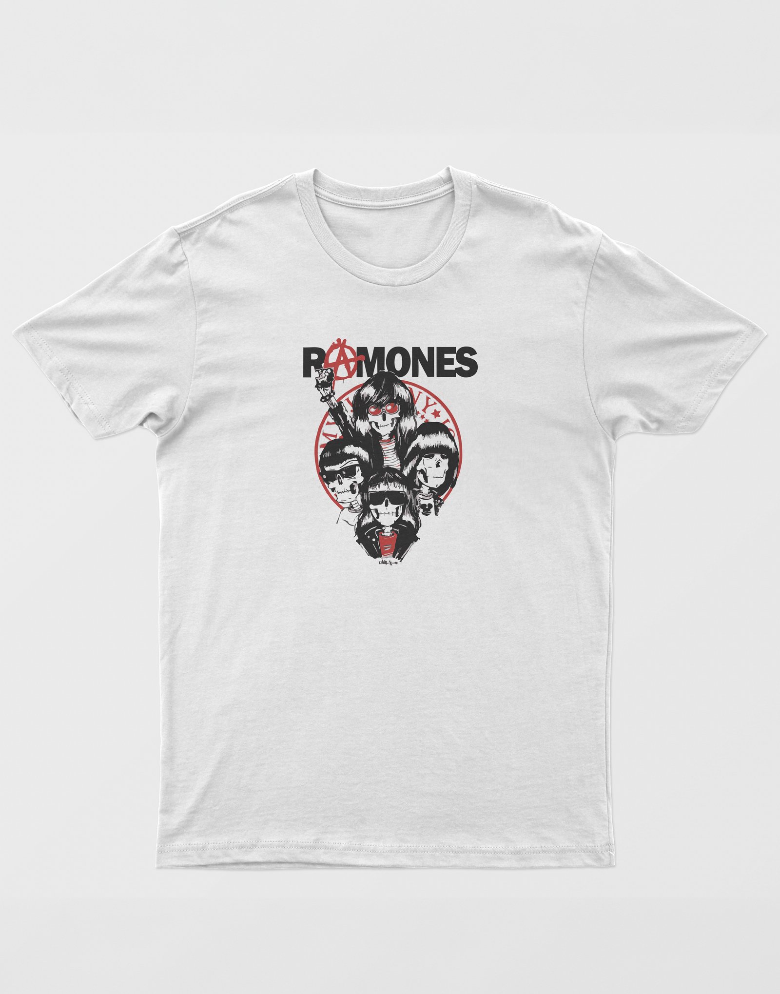 Ramones Kafatası Beyaz Tişört