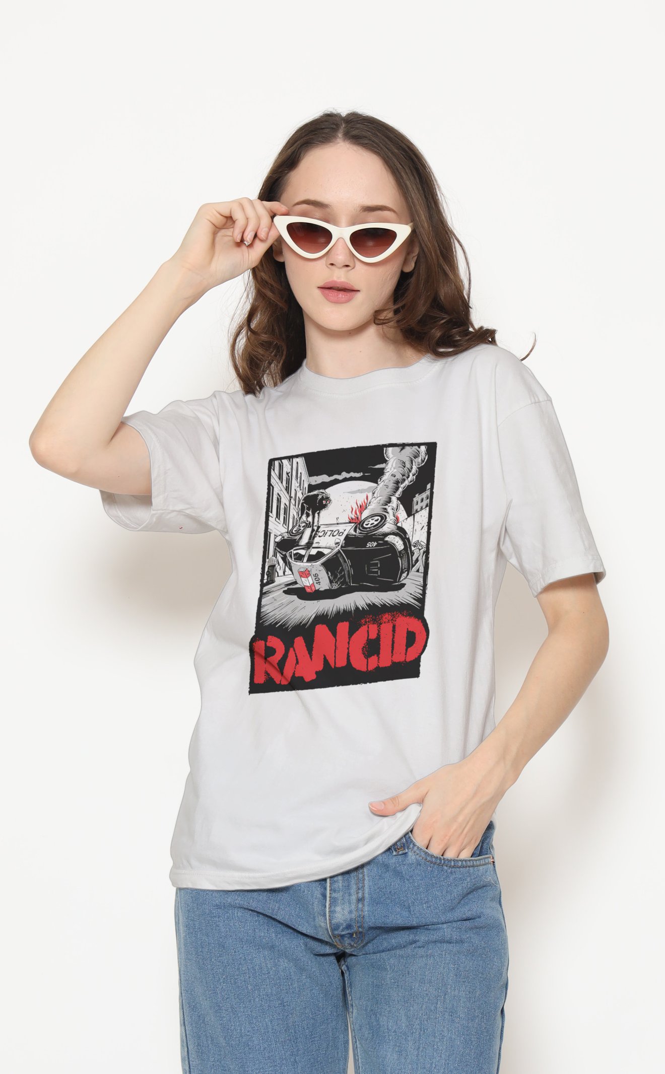 Rancid Unisex Beyaz Tişört