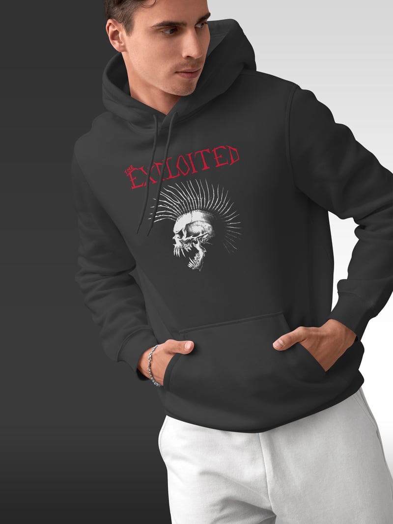 The Exploited Kafatası Kapüşonlu Sweatshirt