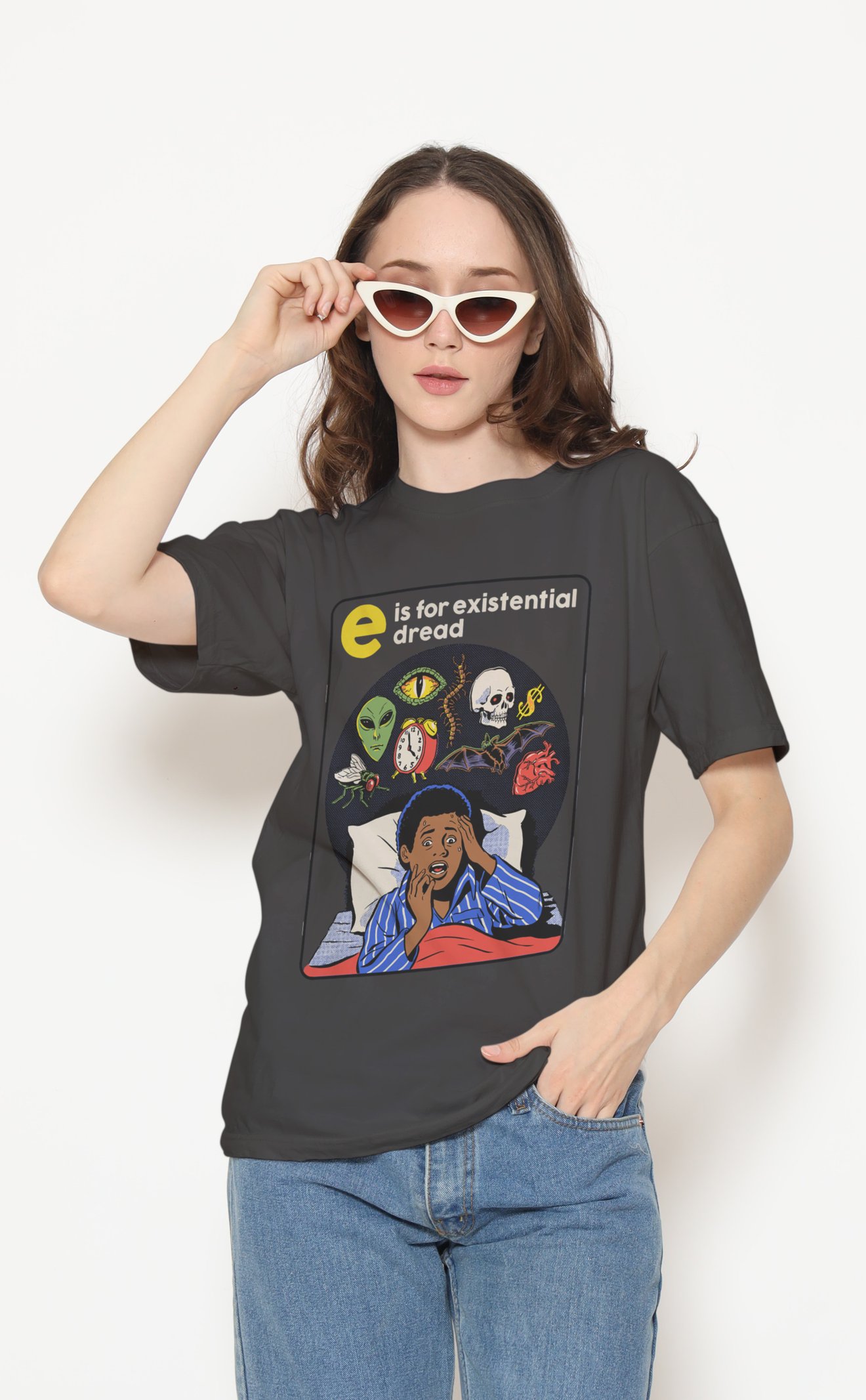 Existencial Dijital Baskı Unisex Tişört