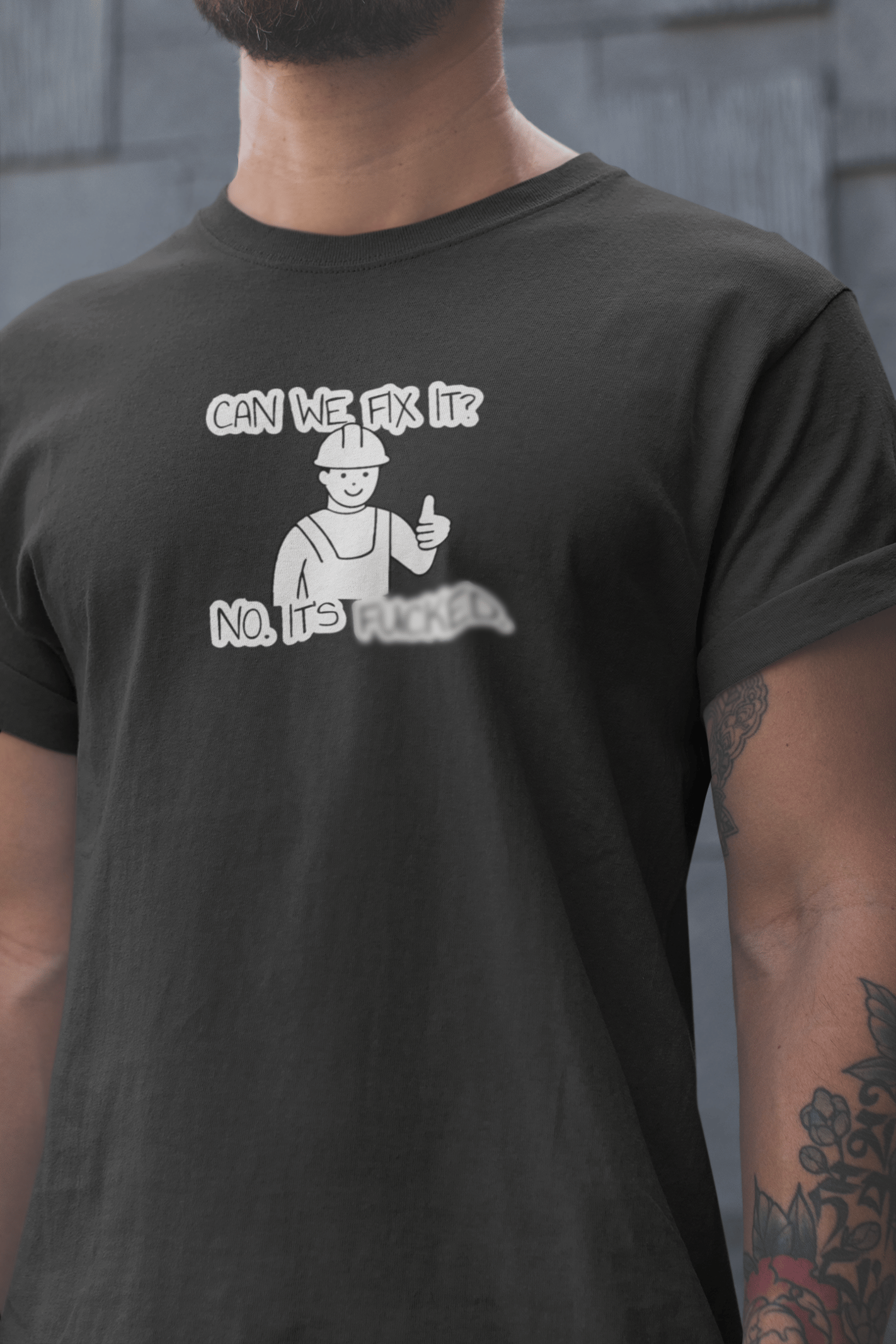 Can We Fix It Unisex Siyah Tişört