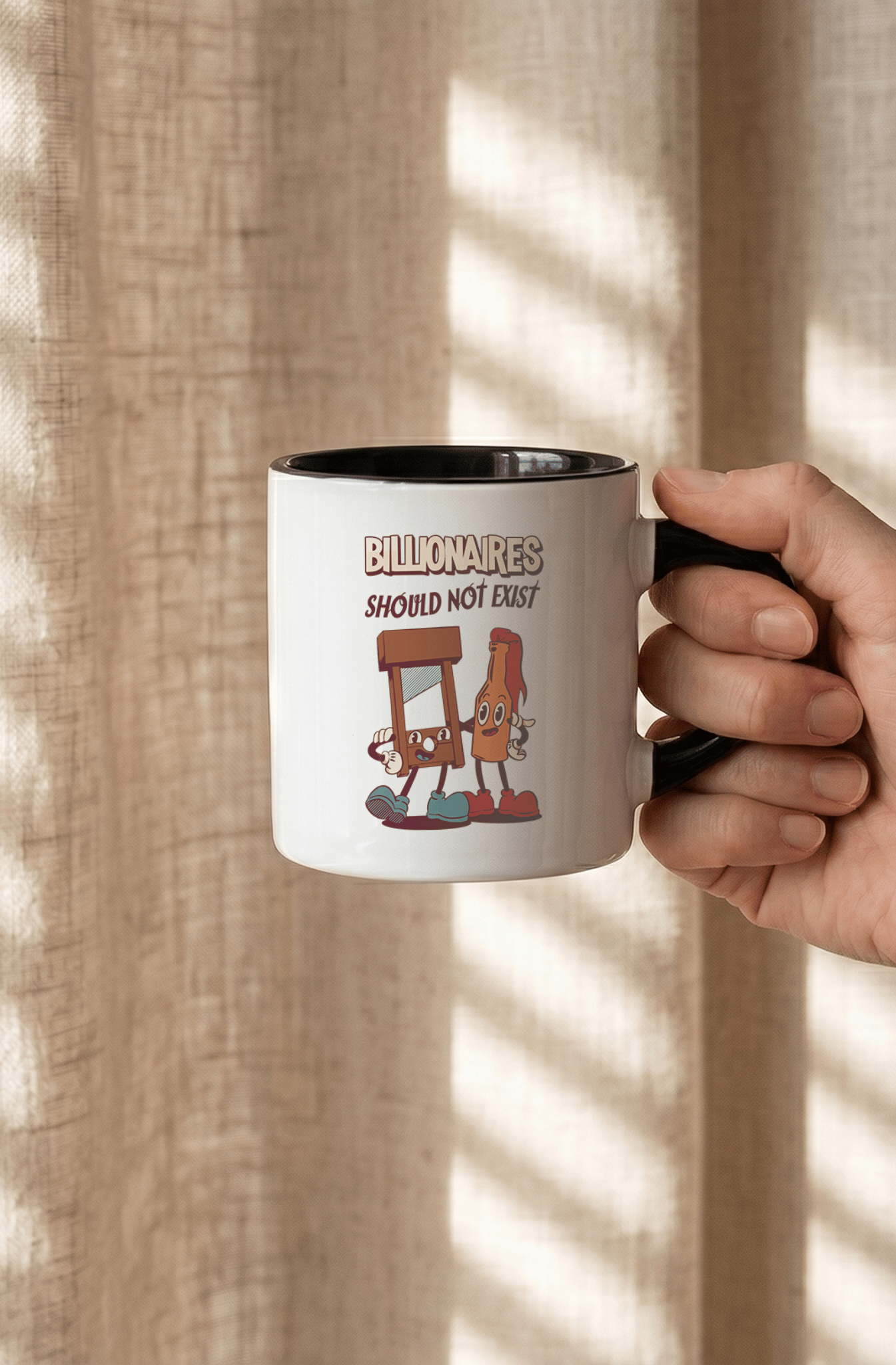Billionaires Should Not Exist 180 ml Beyaz Siyah Kahve Kupası