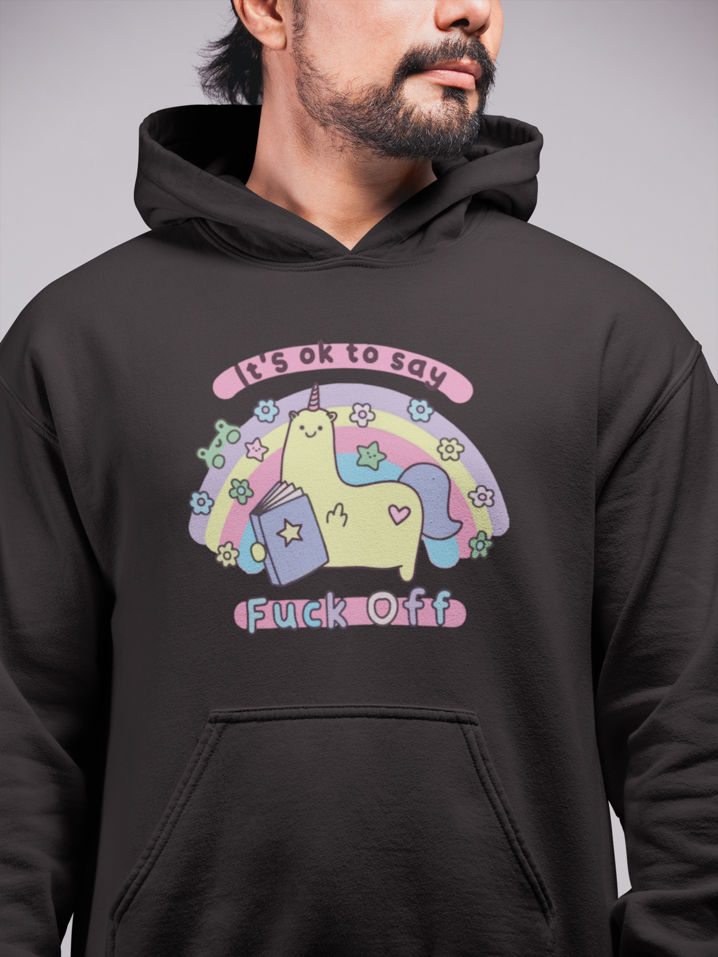 It's Okay to Say F**k Off Unisex Kapüşonlu Sweatshirt