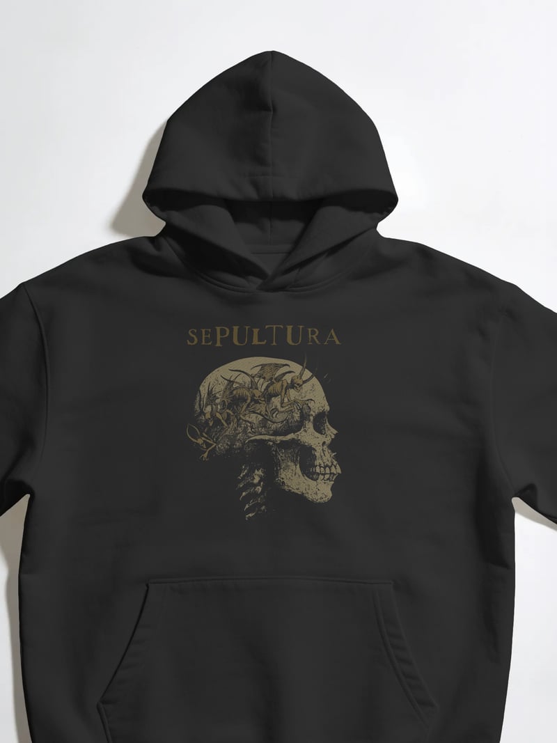 Sepultura Siyah Kapüşonlu Sweatshirt