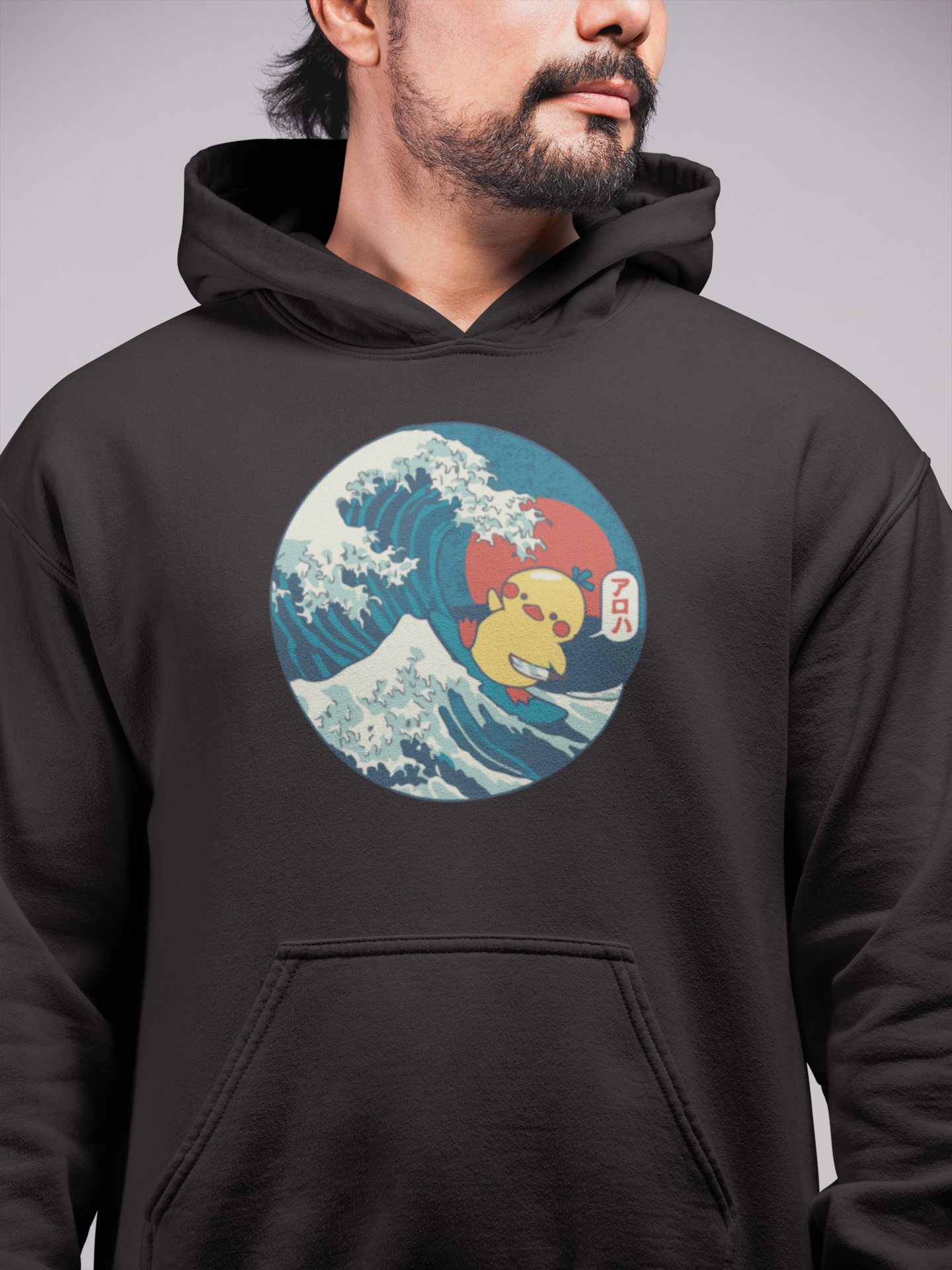 Kanagawa Duck Unisex Kapüşonlu Sweatshirt