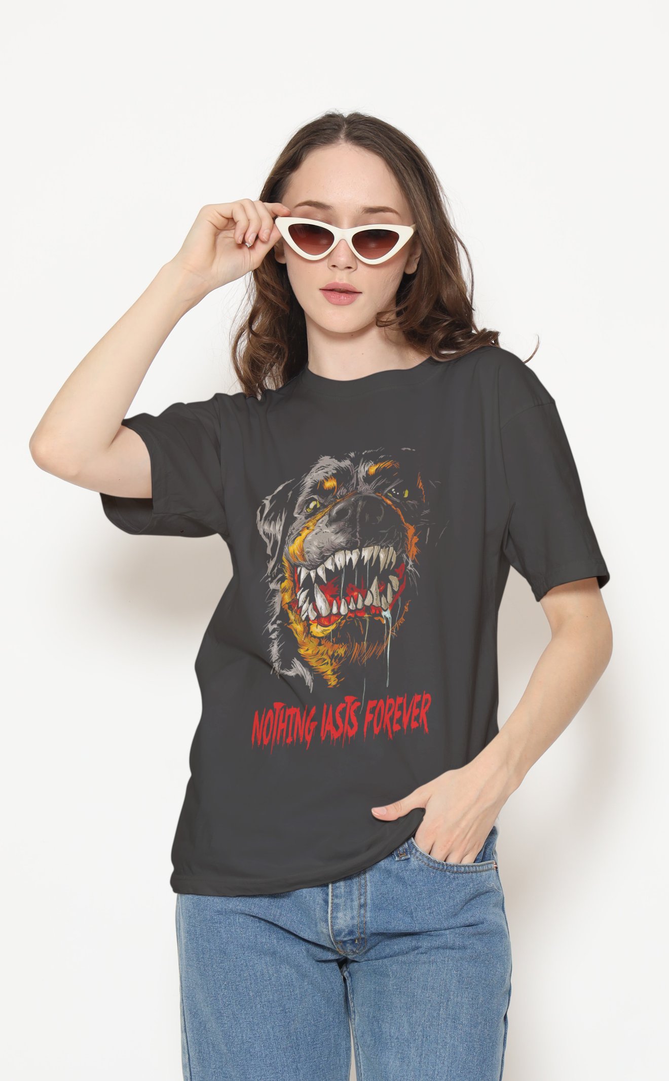 Rottweiler Dijital Baskı Unisex Tişört