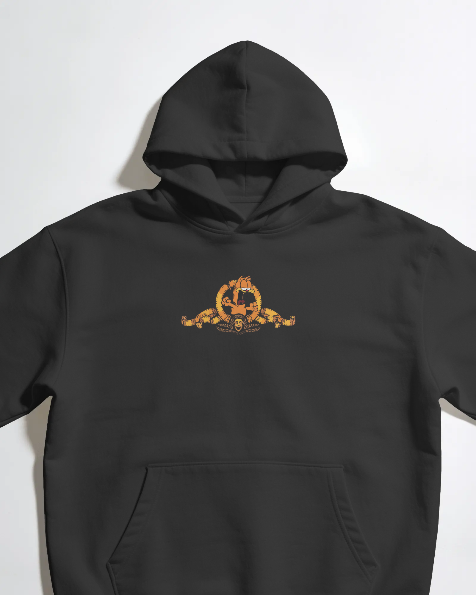 Garfield Unisex Siyah Kapüşonlu Sweatshirt