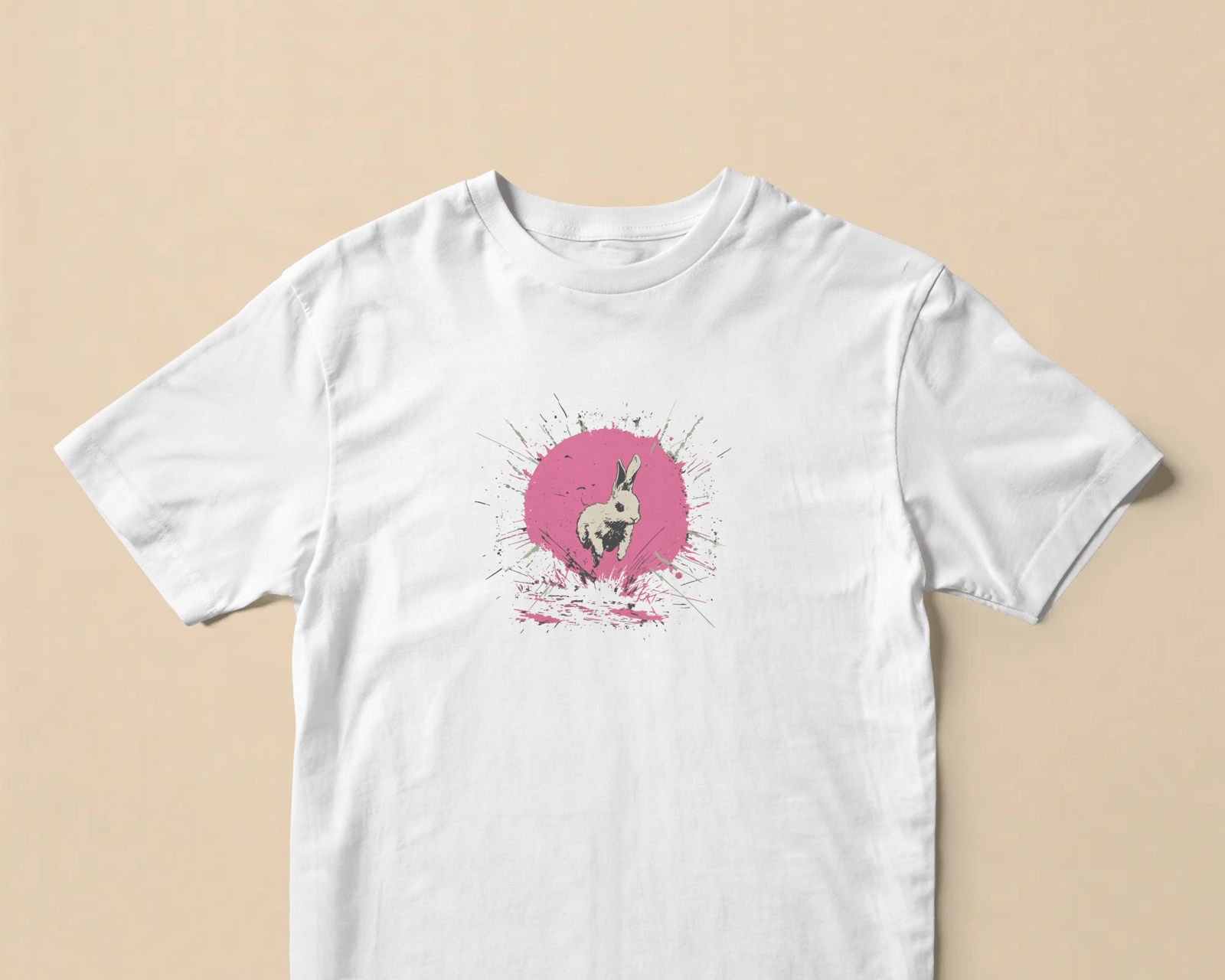 Run Rabbit Run Beyaz Tişört
