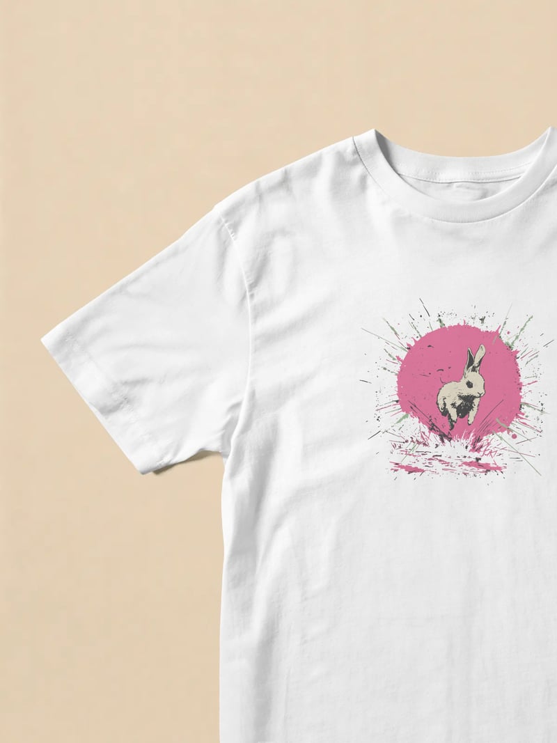 Run Rabbit Run Beyaz Tişört