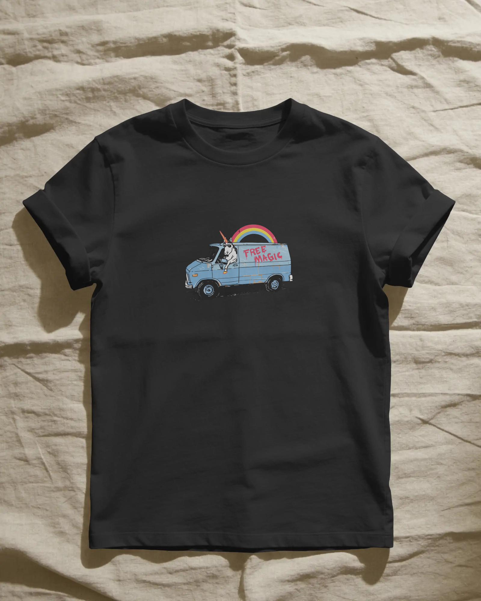 Free Magic Unisex Siyah Tişört