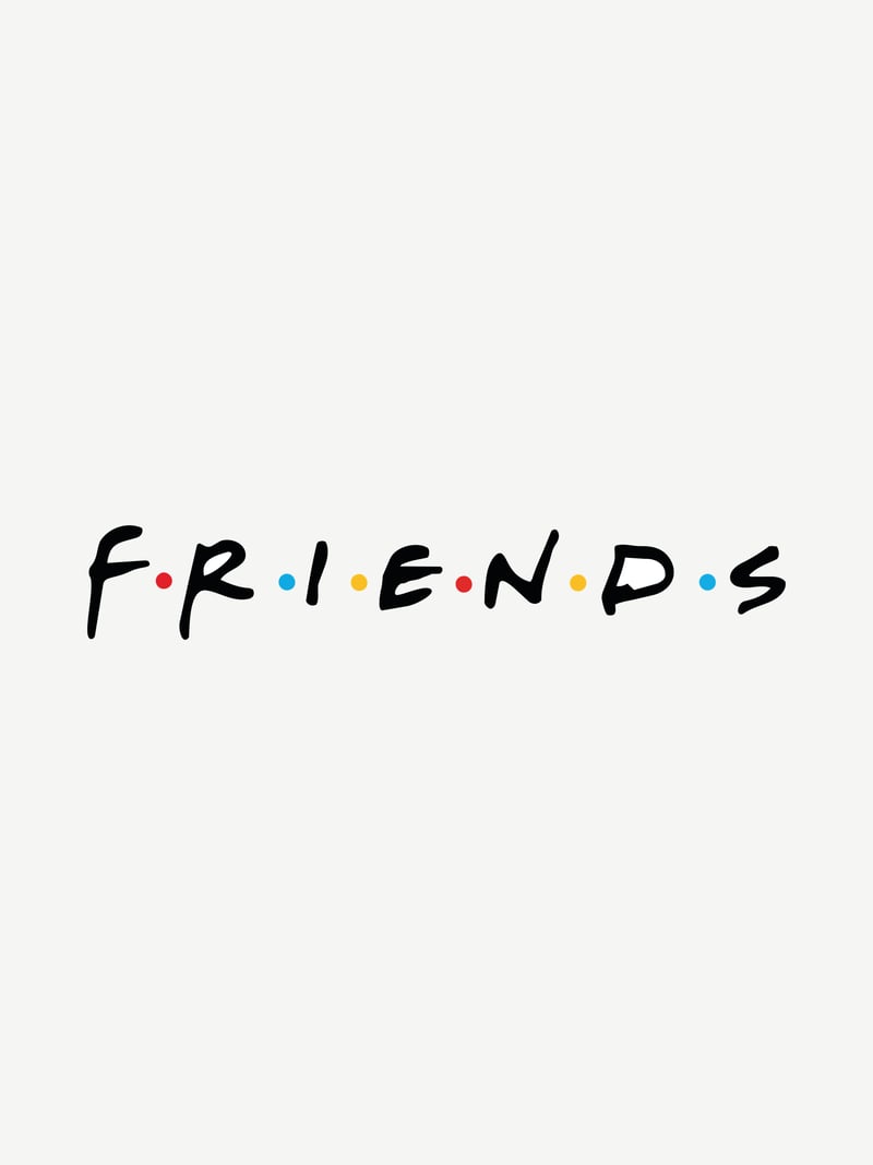Friends baskısının kendisi, ürün üzerinde değil
