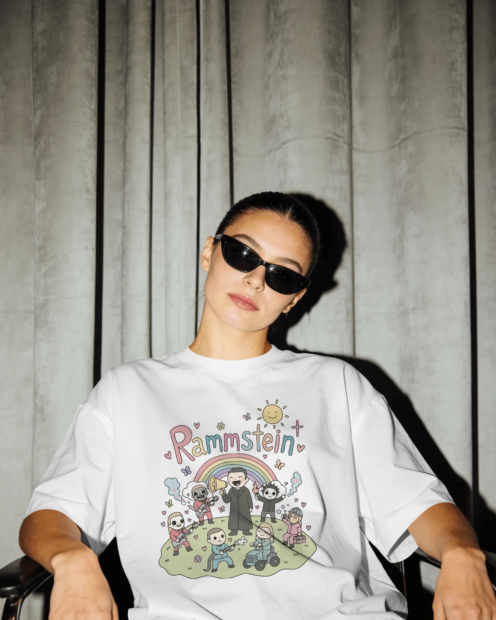 Rammstein Unisex Beyaz Tişört