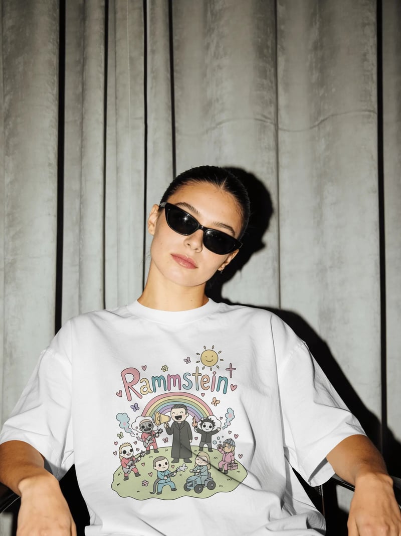 Rammstein Unisex Beyaz Tişört