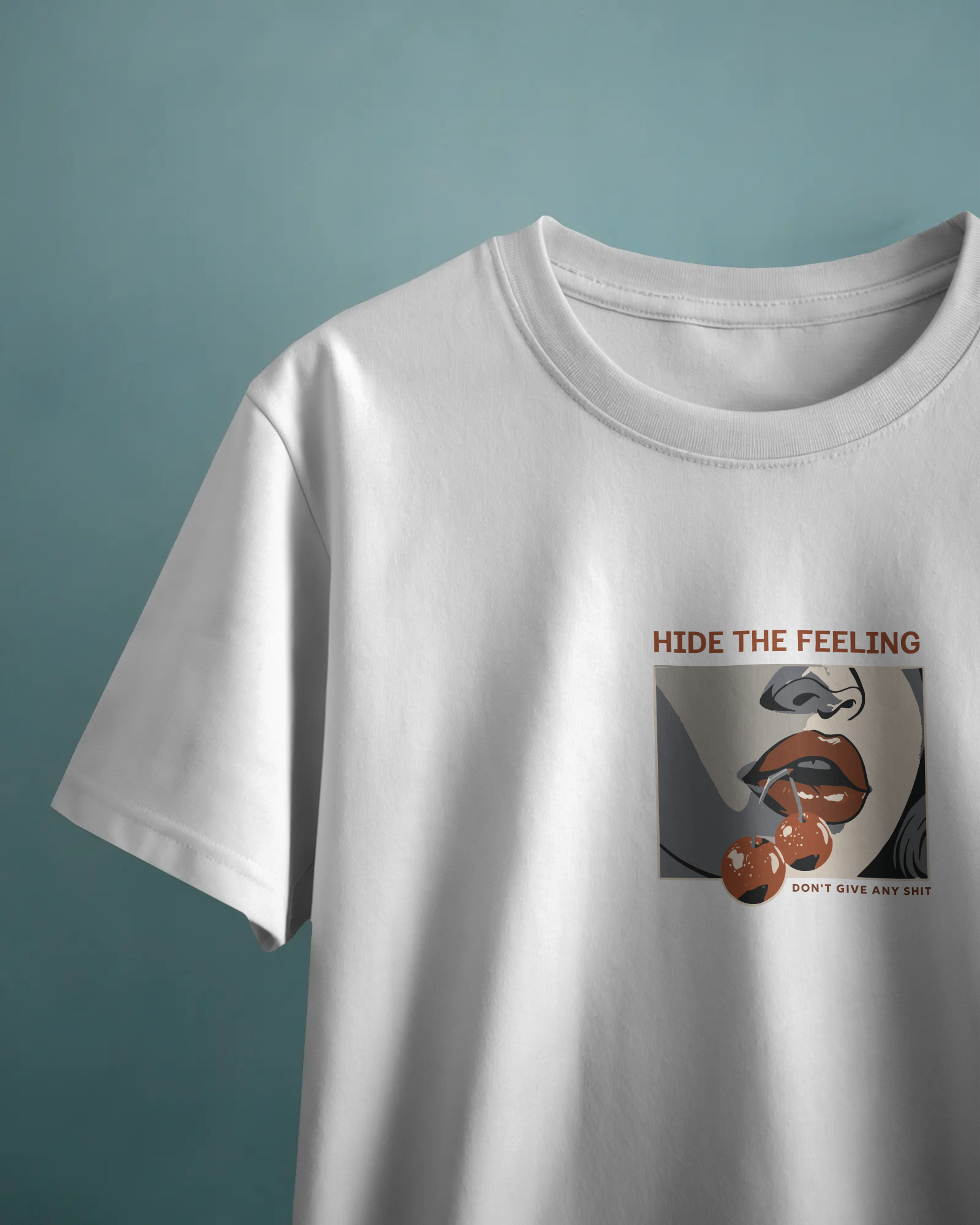 Hide the Feeling Unisex Beyaz Tişört