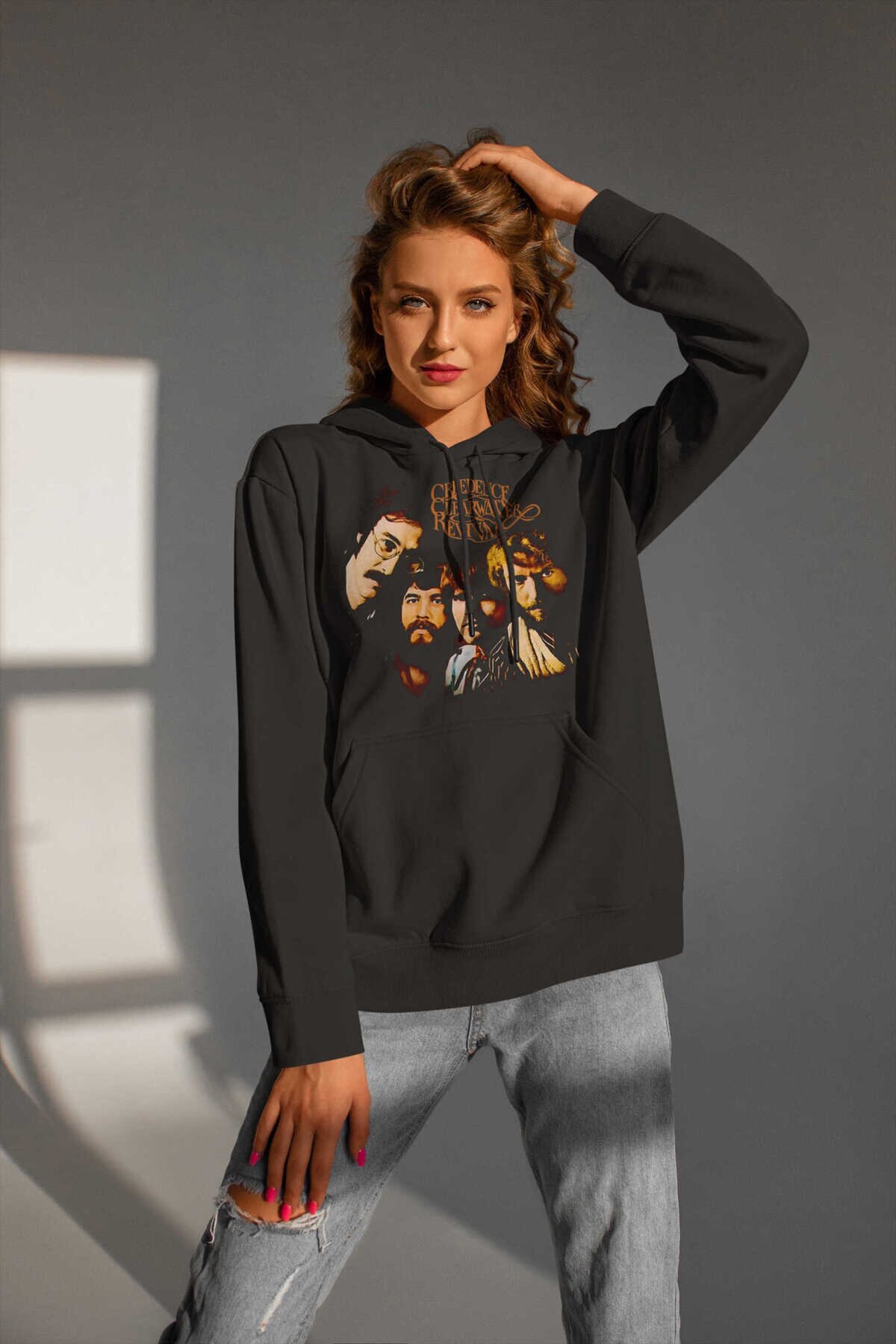 Creedence Clearwater Revival Dijital Baskı Kapüşonlu Unisex Sweatshirt