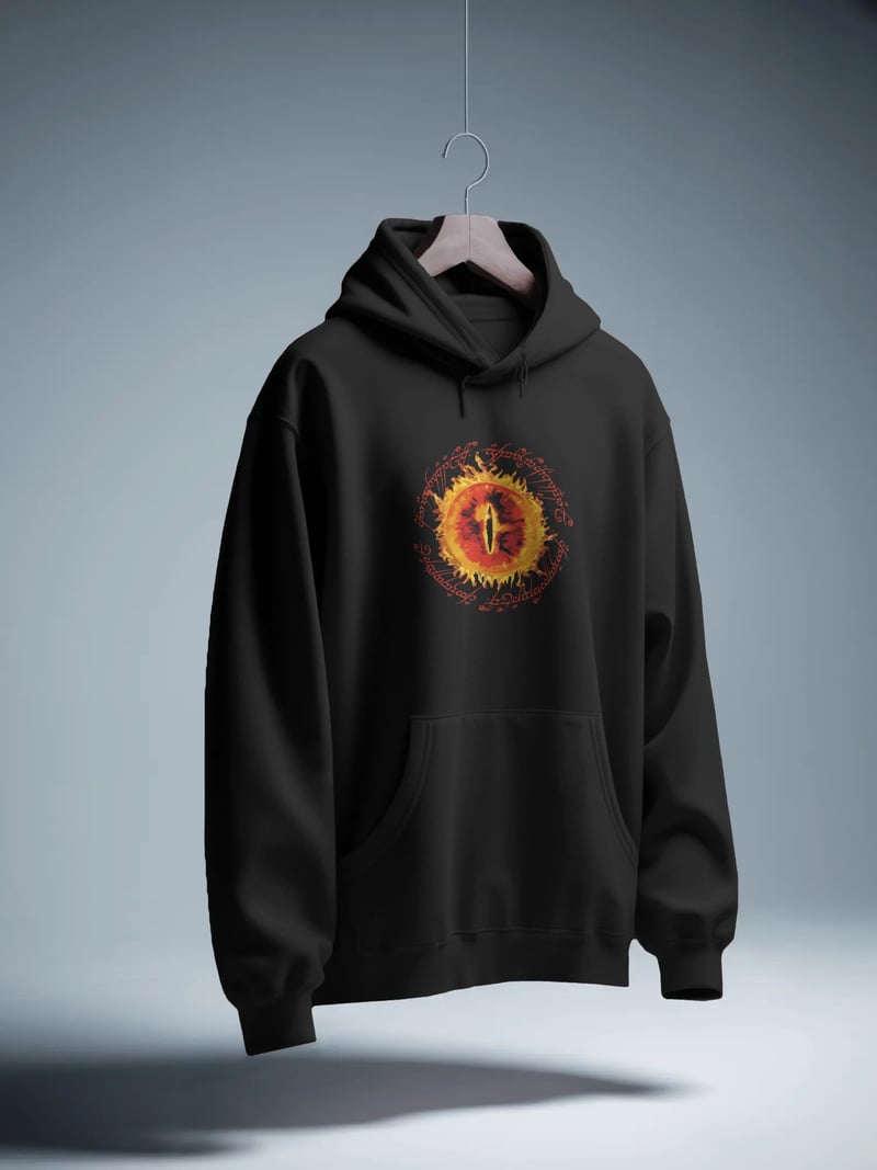 The Lord of the Rings Yüzüklerin Efendisi Siyah Kapüşonlu Sweatshirt