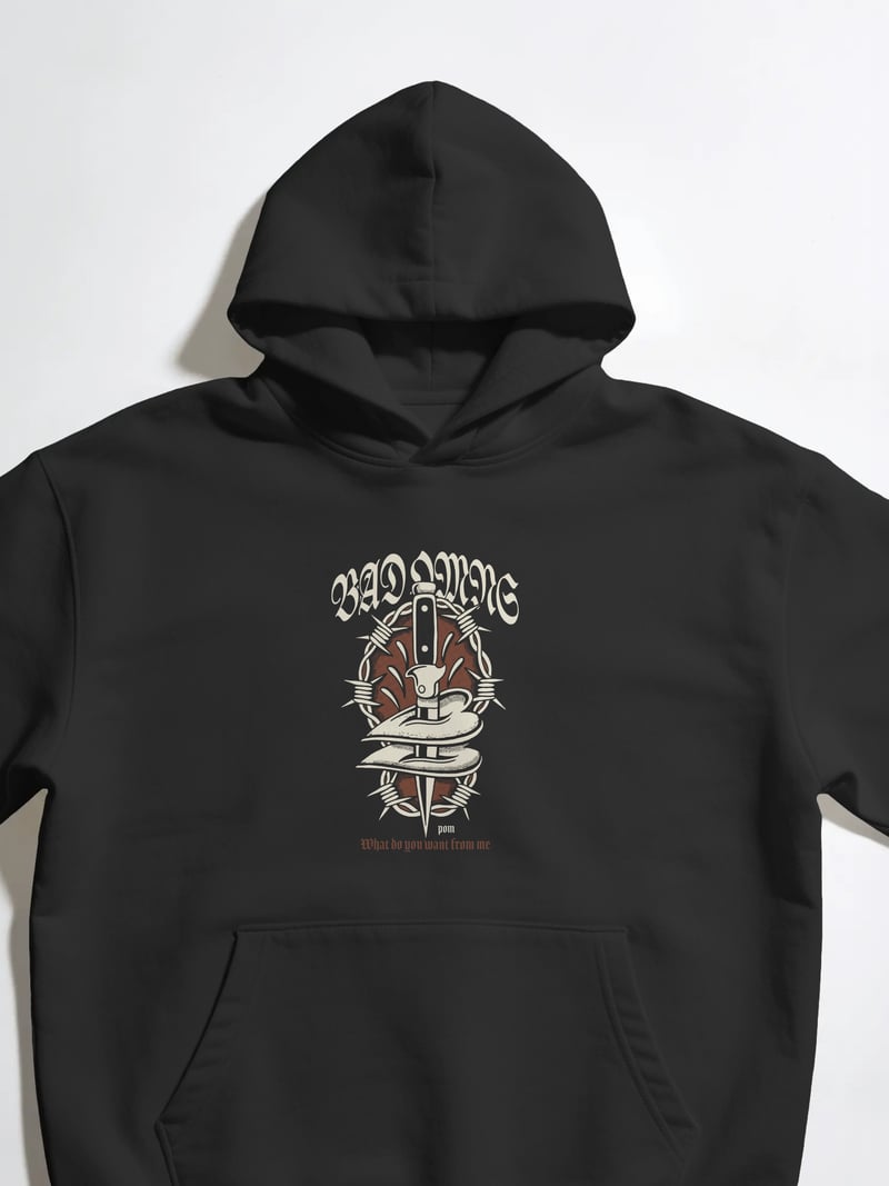 Bad Omens Siyah Kapüşonlu Sweatshirt