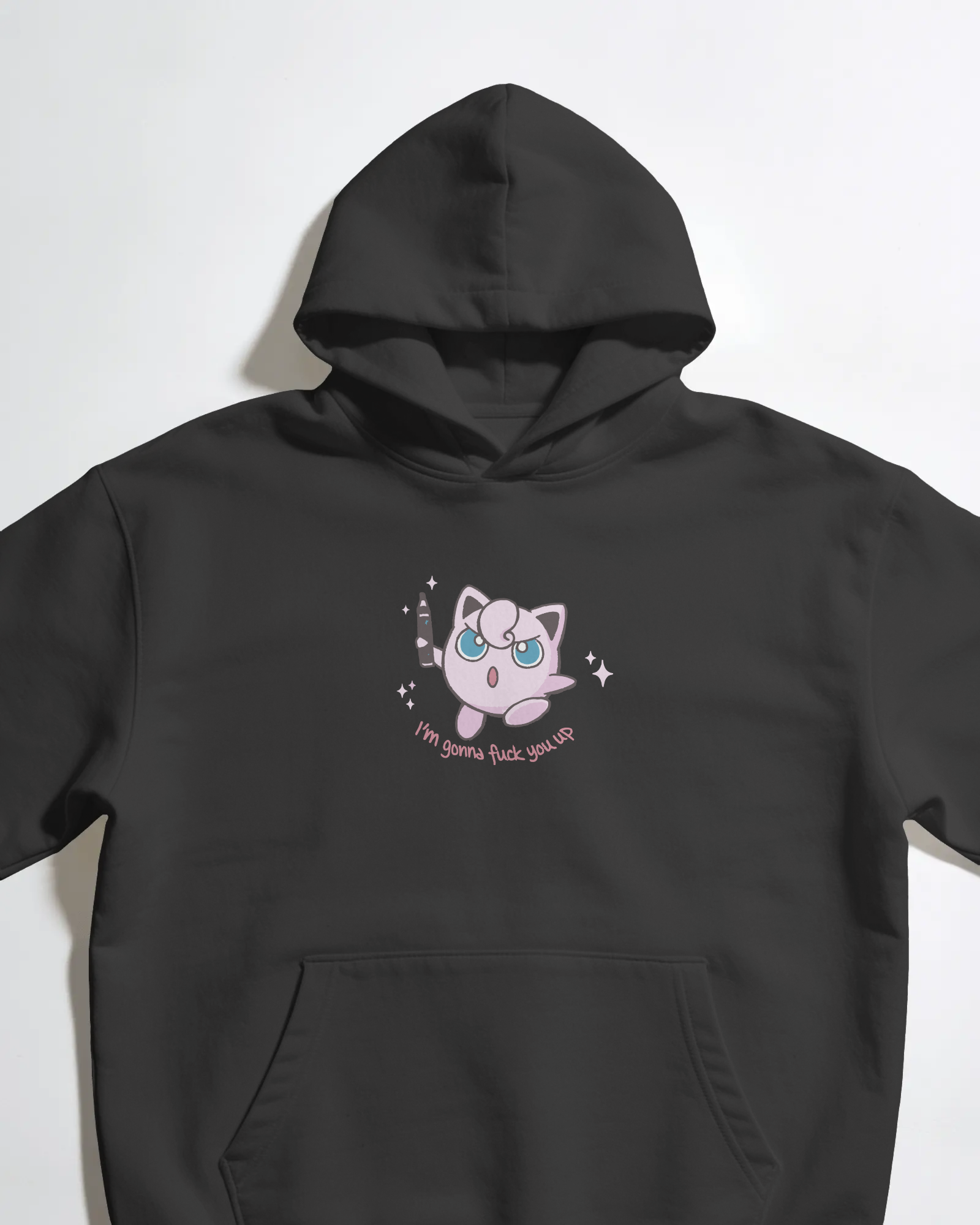 Jigglypuff Gonna F*ck You Up Unisex Siyah Sweatshirt
