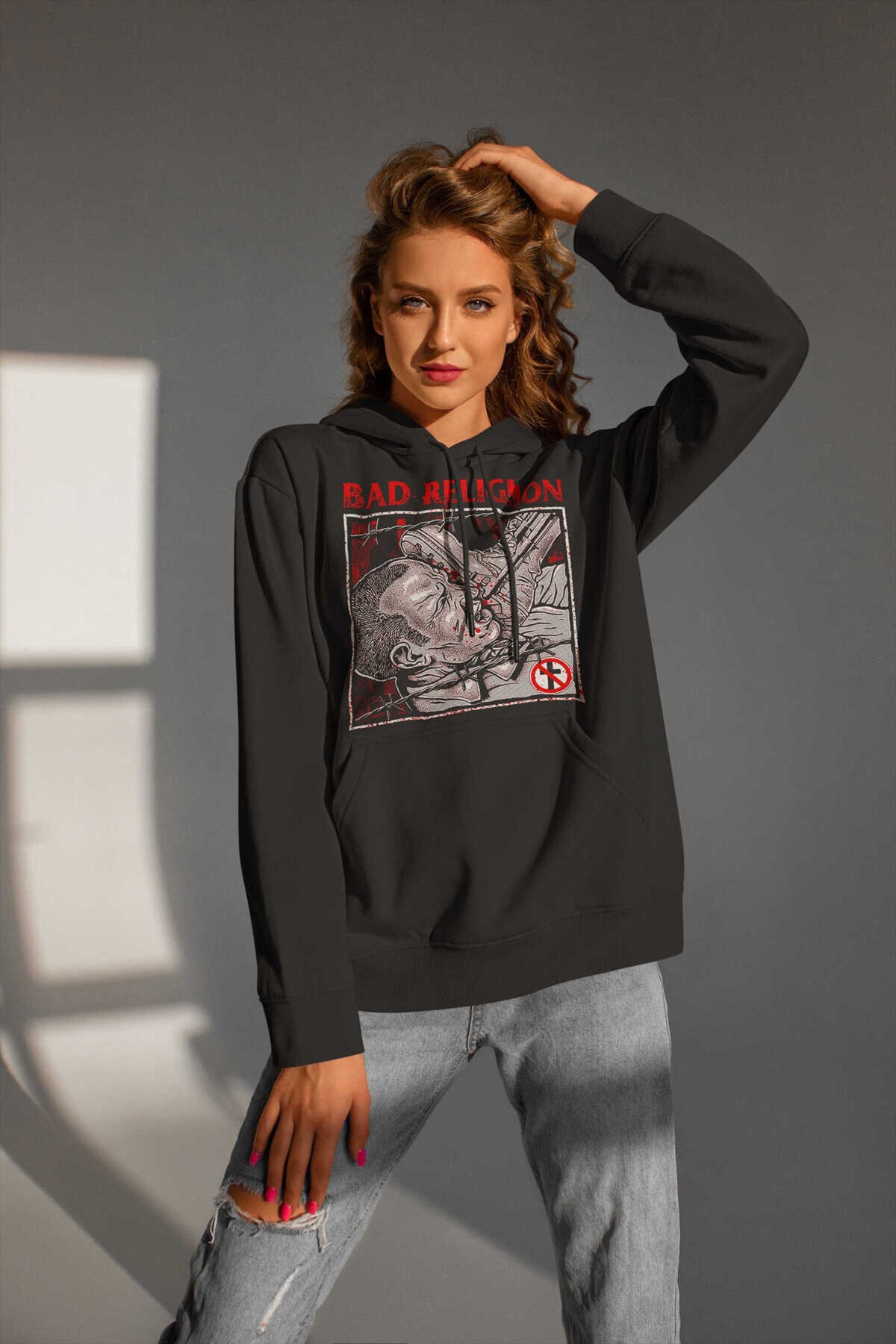 Bad Religion Dijital Baskı Kapüşonlu Unisex Sweatshirt