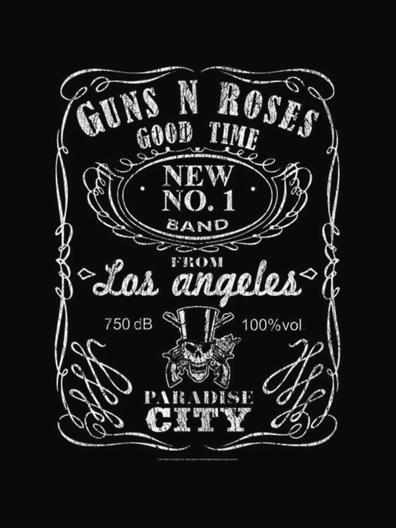 Guns N' Roses Paradise City baskısının kendisi, ürün üzerinde değil