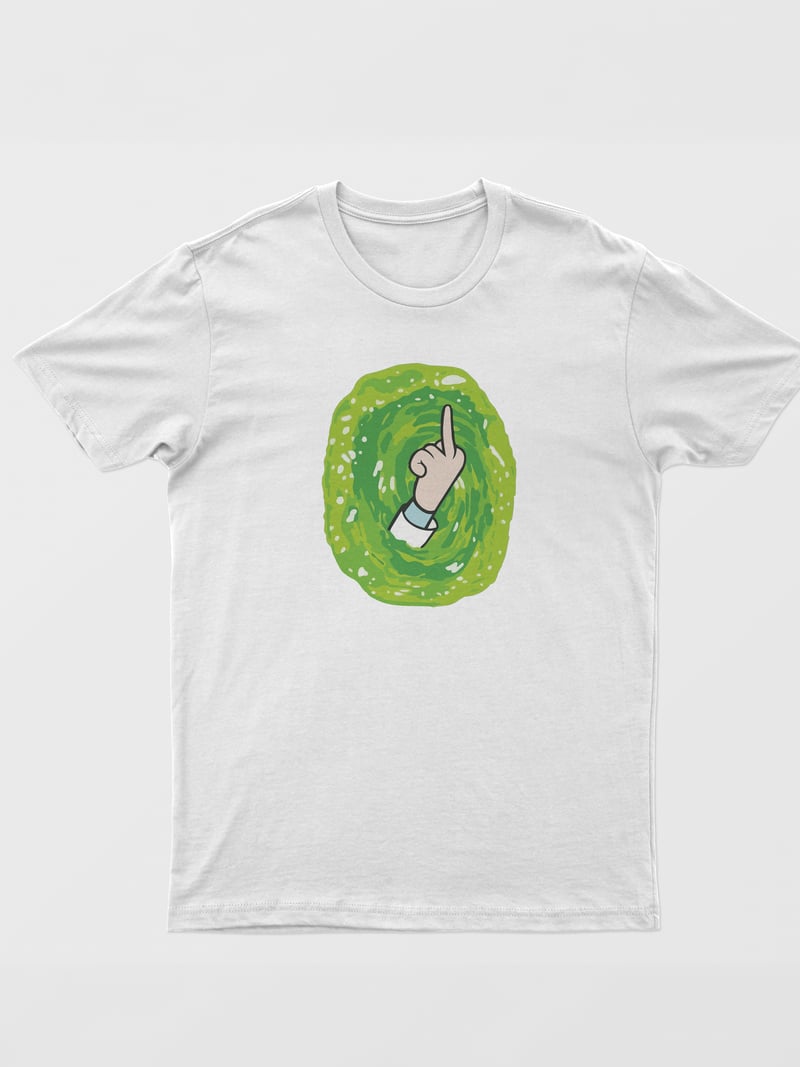 Rick and Morty Unisex Beyaz Tişört