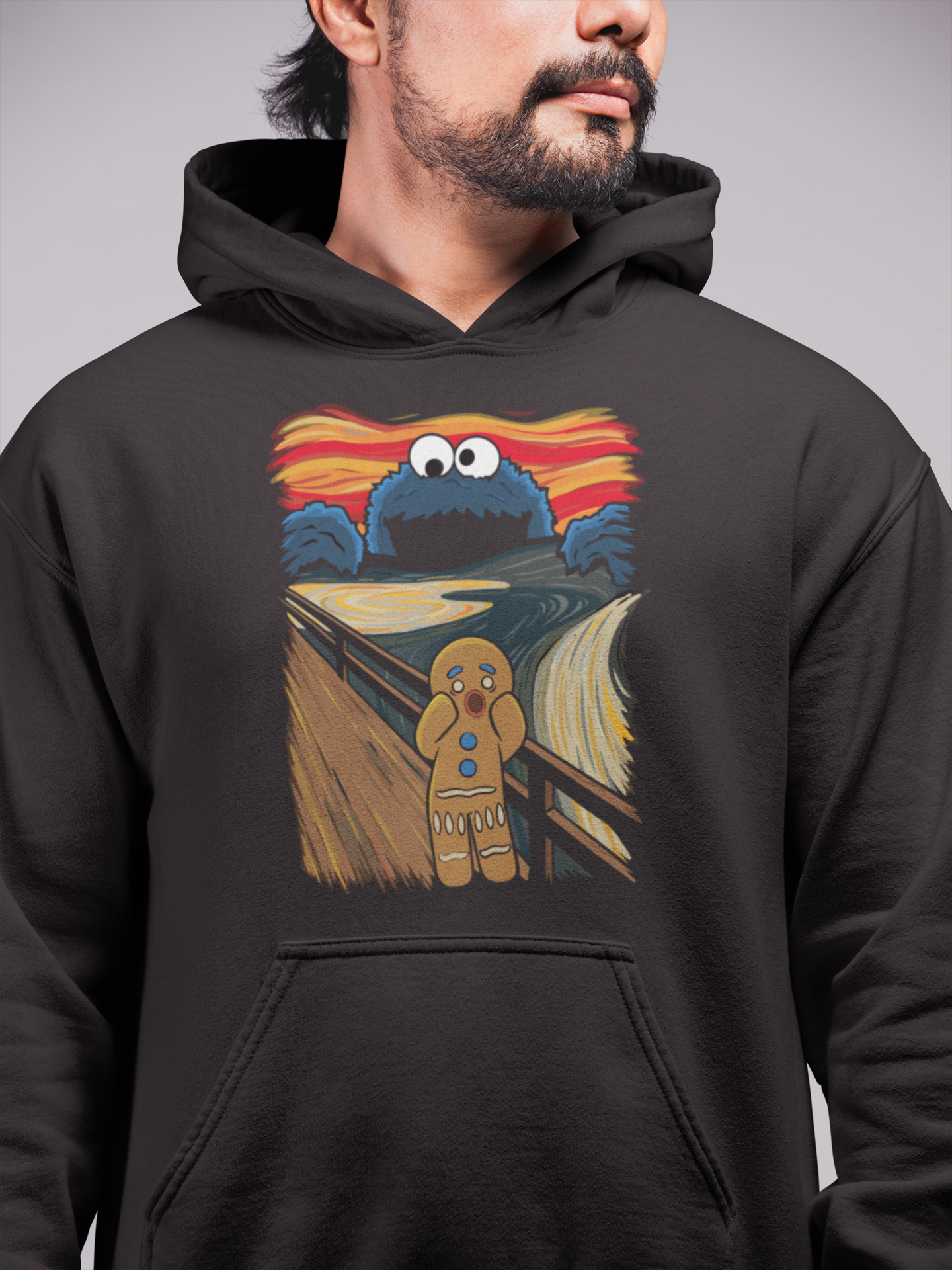 Kurabiye Canavarı Unisex Kapüşonlu Sweatshirt