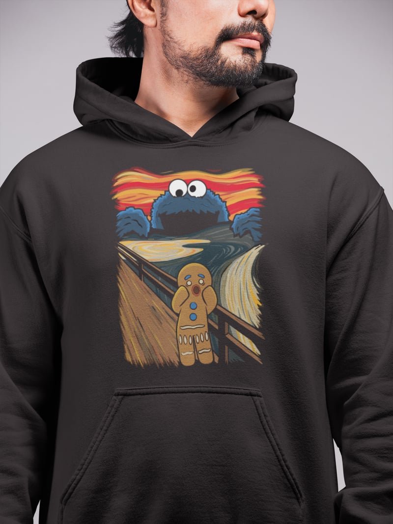 Kurabiye Canavarı Unisex Kapüşonlu Sweatshirt