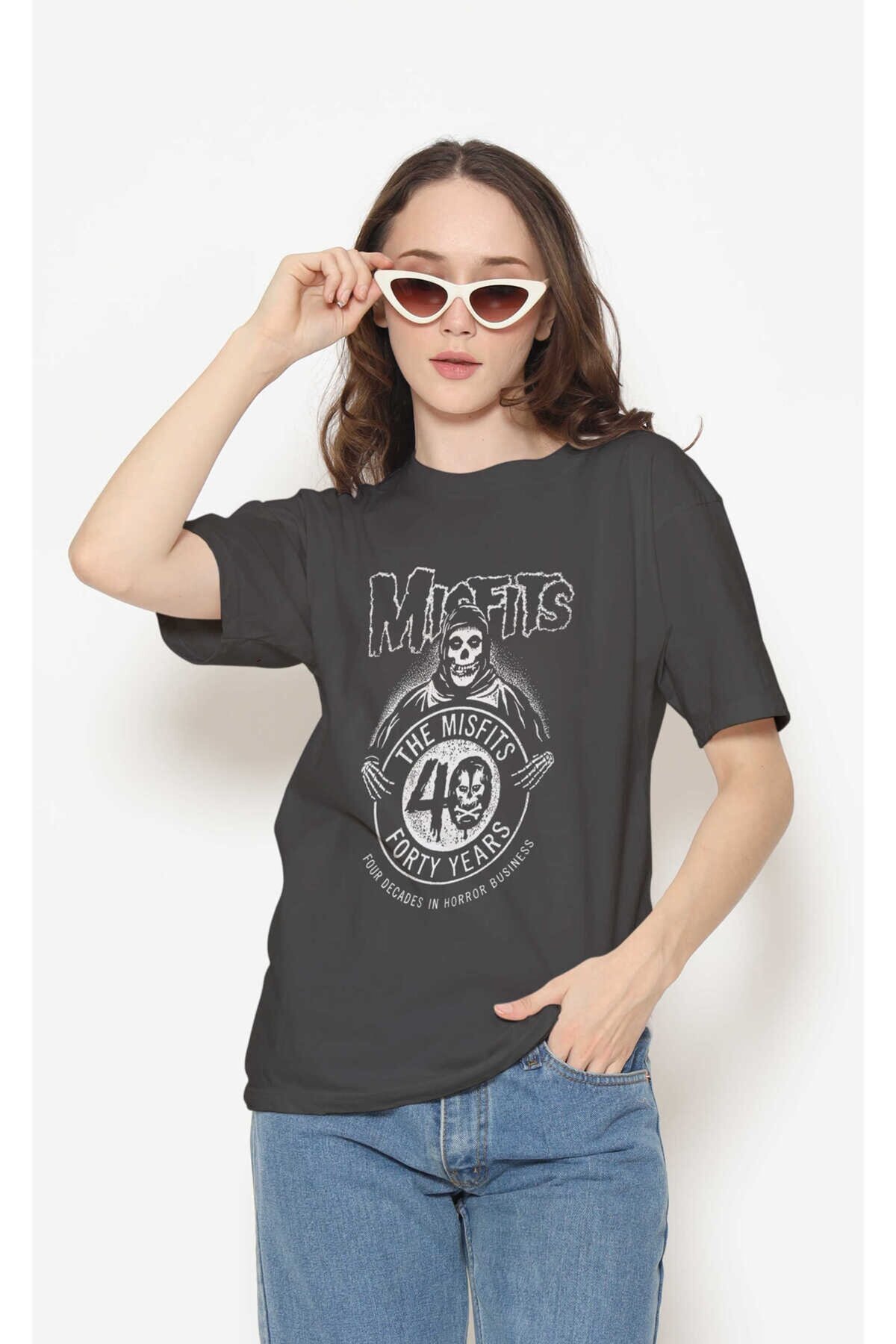 Misfits Kafatası Siyah Tişört