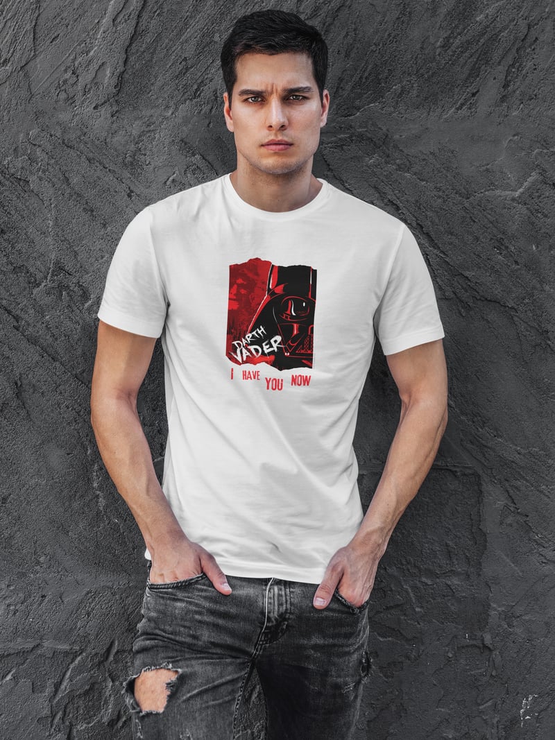 Darth Vader Dijital Baskı Beyaz Unisex Tişört