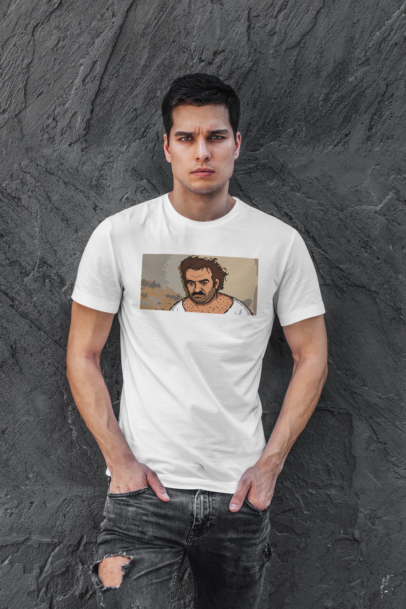 Uyanış Dijital Baskı Beyaz Unisex Tişört
