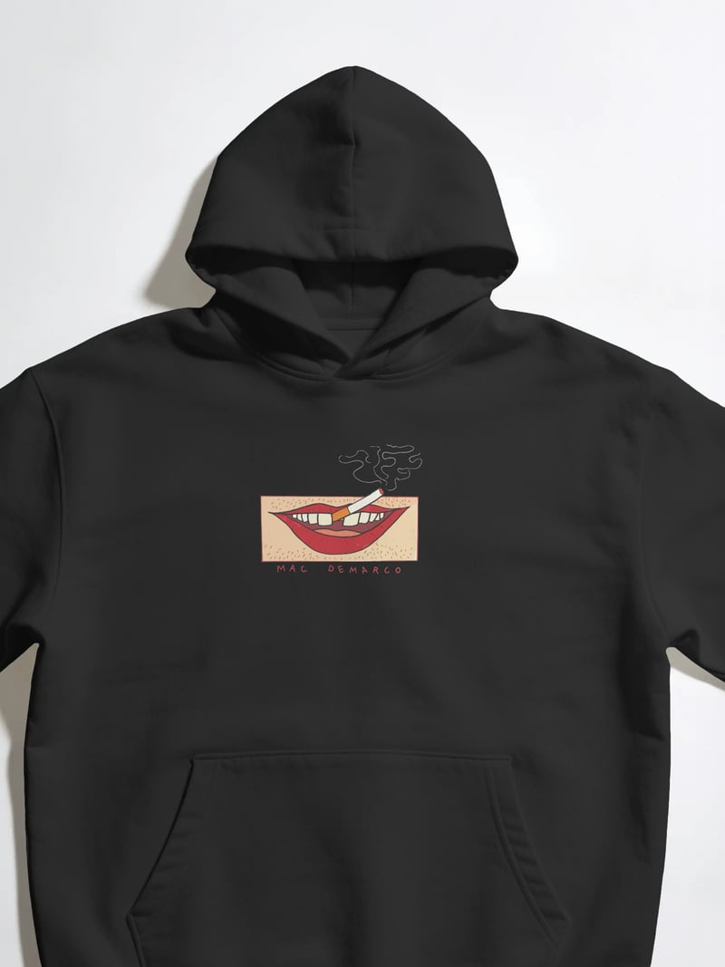 Mac Demarco Dudak Kapüşonlu Sweatshirt